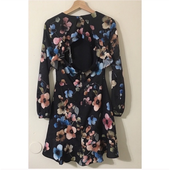 Anthropologie Ruffle Back Cutout Fit & Flare Dress - Picture 5 of 7